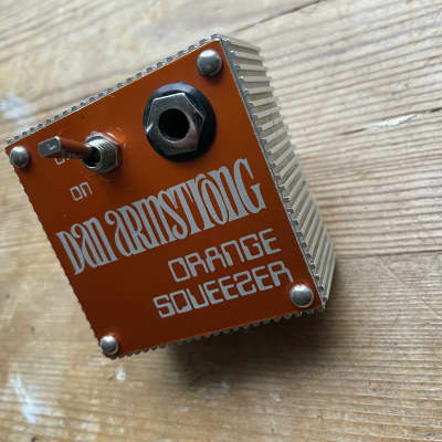 Vintage rare early 1970s  Dan Armstrong Orange Squeezer compressor plug-in guitar pedal UK made version pre Musitronics image 3