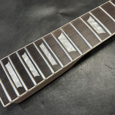 Unbranded  Replacement bolt-on Neck Tilt back Headstock Mahogany 24" scale trapezoid inlays #6 image 5