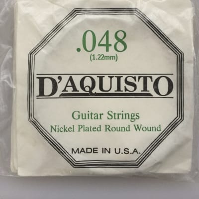D'Aquisto Micro Flex Strings .048 Nickel Plated Round Wound for sale