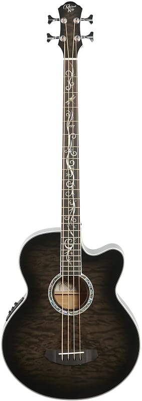Michael Kelly Dragonfly 4 Smoke Burst Acoustic/Electric Bass - 348025 - 809164022060 image 1