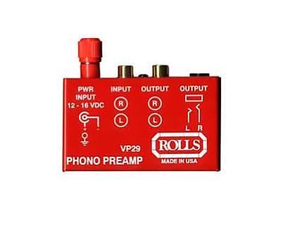 Rolls VP29 Phono Preamplifier, RCA Inputs/Output, 1/4" TRS Output image 1