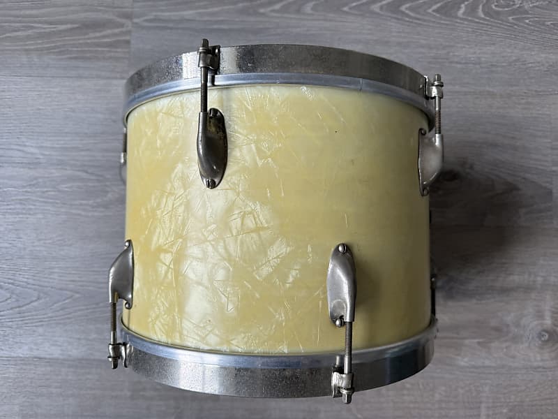 Ludwig WFL 1940s Zephyr Lug 9x13 Tom WMP White Marine Pearl