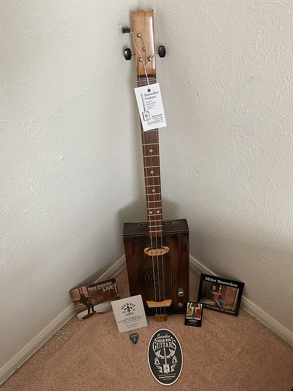 Snowden Punch Cigar Box guitar 20022 Maple neck, cherry Reverb