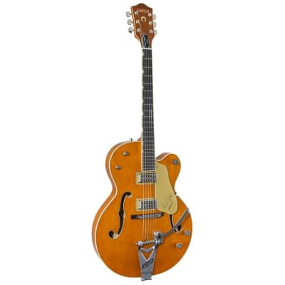 Gretsch G6120T-BSSMK Brian Setzer Signature Nashville Hollow Body '59 ‘Smoke’ with Bigsby Electric Guitar (Smoke Orange Lacquer) image 3