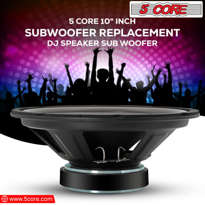 5 Core 10 Inch Subwoofer Speaker • 750W Peak • 8 Ohm Replacement DJ Pro Audio Bass Sub Woofer • w 1.25" Voice Coil • 23 Oz Magnet- WF 10120 8OHM image 10