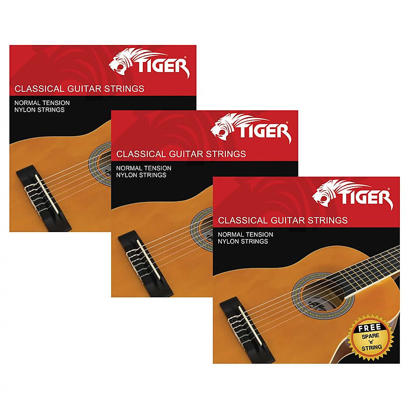 Tiger CGS NY Classical Guitar Strings 3 Pack Reverb UK