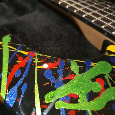 Jackson USA Custom Shop Def Leppard Tour Played Phil Collen Hand-Painted Splatter Signed Guitar PC1 image 10