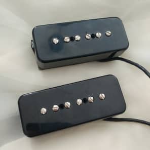 Seymour Duncan P90 Stack Set Noiseless Soapbar Pickups Black | Reverb