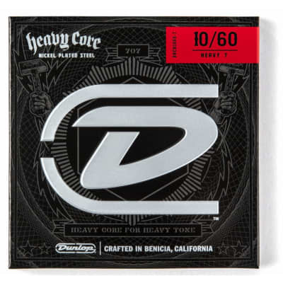 Dunlop DHCN1060-7 Heavy Core Drop-Tune Electric Guitar Strings, 7-String image 1