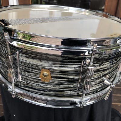 Ludwig 1963 "Ringo-Beatle Spec" Black Oyster Jazz Festival, 5, 5/16" x 14", Holy Grail! Clean! image 11
