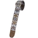 Henry Heller 2" Guitar Strap - Deluxe Jacquard with Tri-Glide, Riveted Vintage Style Leather Ends