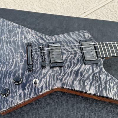 Black Diamond USA Custom XPro Explorer 2022 - AAAAA Quilt Transparent Black Guitar - one of a kind! for sale