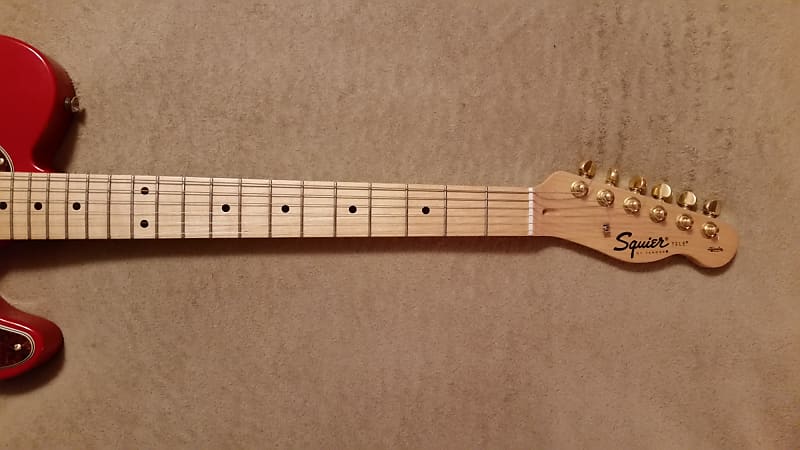 Fender Squier Red Telecaster modified - Dimarzio, Grover