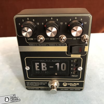 Walrus Audio EB-10 Preamp / EQ / Boost Effects Pedal Matte Black for sale