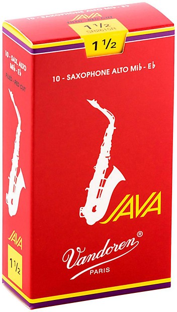 Vandoren SR2615R Java Red Alto Saxophone Reeds - Strength 1.5 (Box of 10) image 1