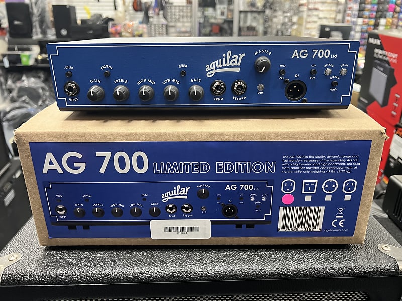 Aguilar AG 700 Limited Edition Blue Bronco 700-Watt Bass Amp Head  New! image 1