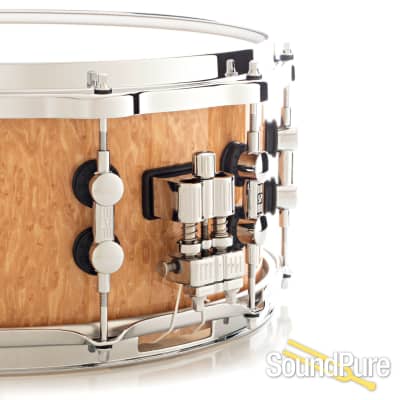 Sonor 6.5x14 SQ2 Medium Maple Snare Drum-Birdseye Amber image 3