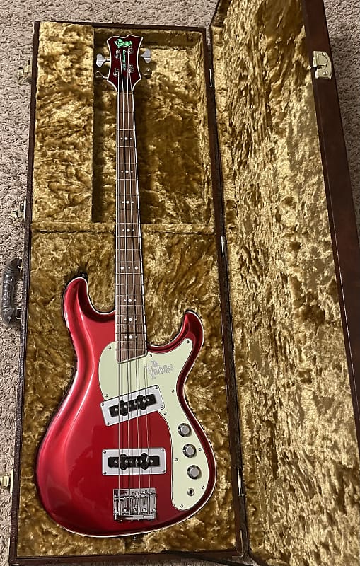 Aria 2001-40th Anniversary Ventures Bass Candy Apple Red