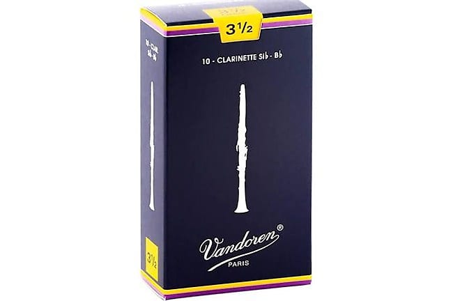 Vandoren Traditional Clarinet Reeds Strength 3.5 (Box of 10) image 1