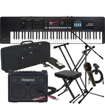 Roland Juno-D7 76-Key Synthesizer COMPLETE STAGE BUNDLE