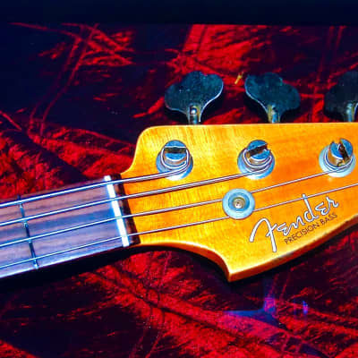 2017 Fender 64 Precision Bass Custom Shop Aged Purple Sparkle L Series image 6