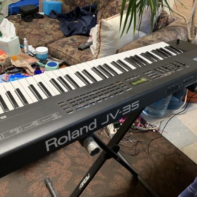 Roland JV-35 Synthesizer 90,s + Anvil Flight Case & installed JV-90  expansion board | Reverb