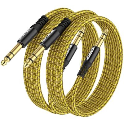 JACK to JACK CABLE guitar Instrument lead TS electric bass keyboard 1/4  mono