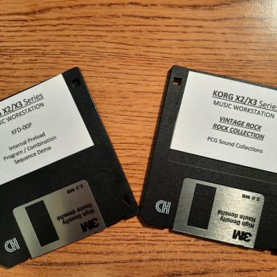 Korg X2 X3 Factory Reset & 2 Bonus Sound Collection  (2 Disks)