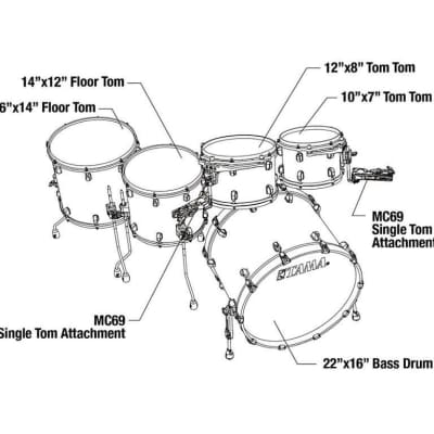 Tama Starclassic Walnut/Birch WBS52RZBBSVBF 2024 - Vermillon Bosse Fonce Fade image 8