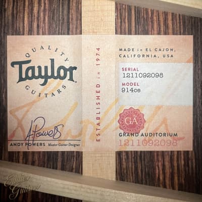 Taylor 914ce image 24