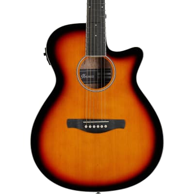 Ibanez AEG7 Acoustic-Electric Guitar, Transparent Vintage Sunburst image 4