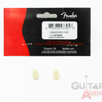 Genuine Fender Road Worn/Relic Aged Stratocaster Switch Tips, Aged White  (2) image 3