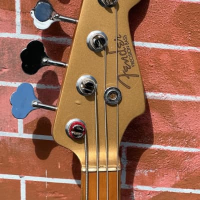 Fender Precision Bass  1957 - rare Gold Top Gold Refin early Raised "A" Polepiece P Bass on a budget ! image 5