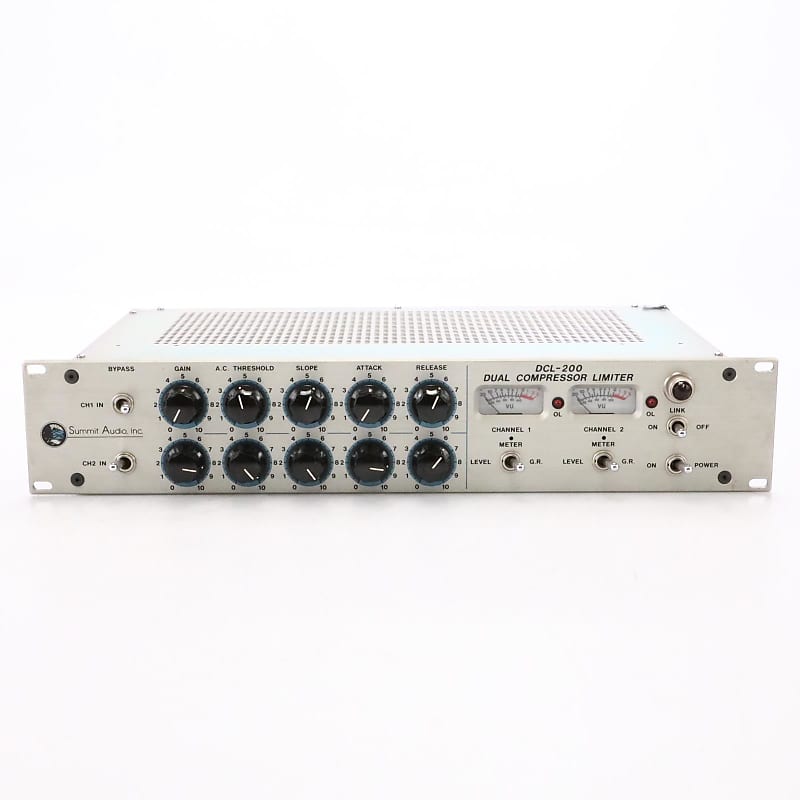 Summit Audio DCL-200 Dual Compressor Limiter XLR Cables 1U Rack Spacer #48771 image 1