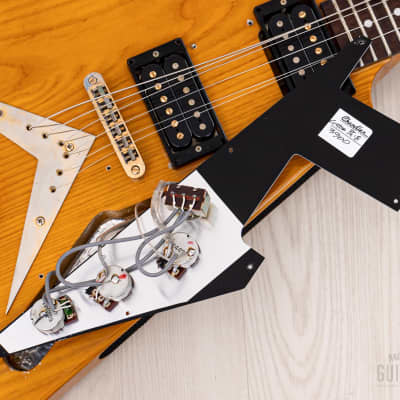 1977 Greco FV-900 Flying V Vintage Guitar Natural, Near-Mint w/ Case, Japan Fujigen, Rocket Roll Sr image 18