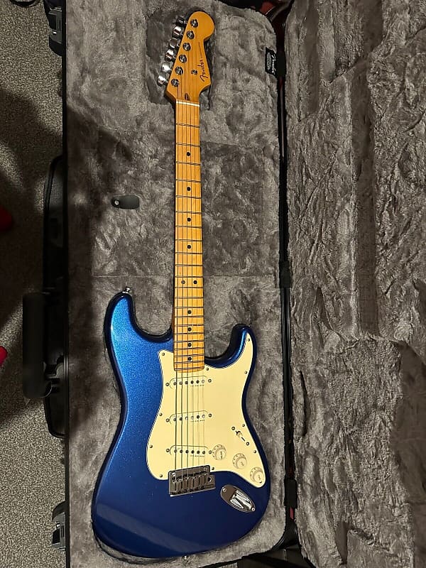 Fender American Ultra Stratocaster USA Cobra Blue | Reverb