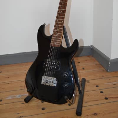 Encore Junior E1BTROFT electric guitar in black Black image 1