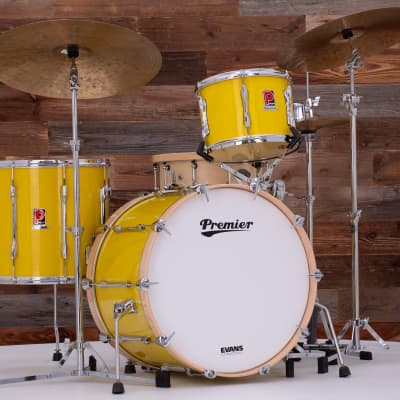 PREMIER RESONATOR 3 PIECE DRUM KIT, DECO YELLOW, (PRE-LOVED) | Reverb