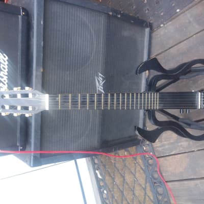 Morelli Electric Silent Guitar Black Classical Acoustic copy for sale