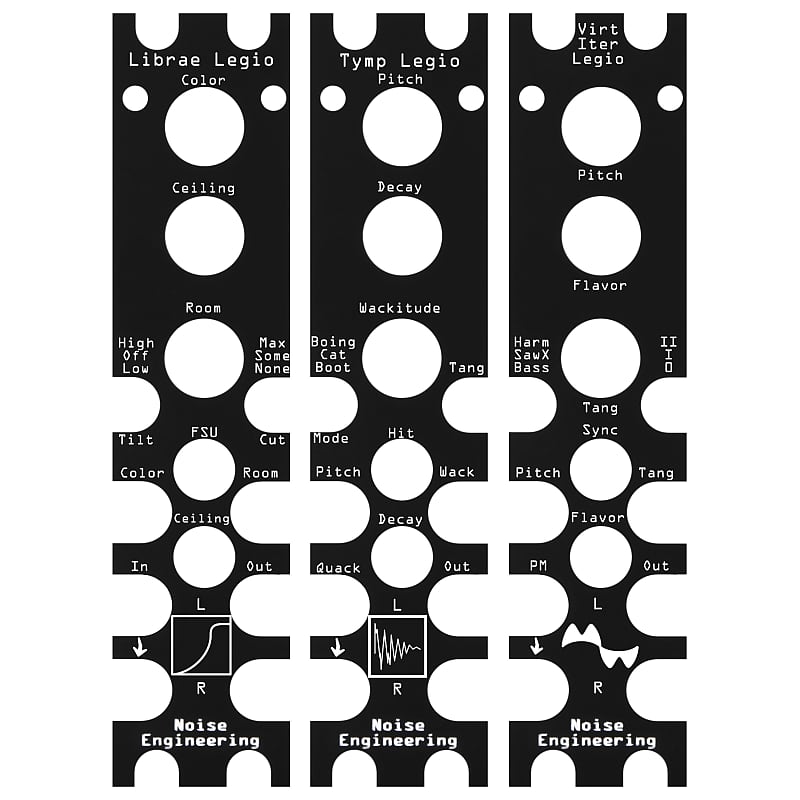 Immagine Noise Engineering Legio Overlay Pack Black 3 Panels - Accessory for Modular Synthesizers - 1