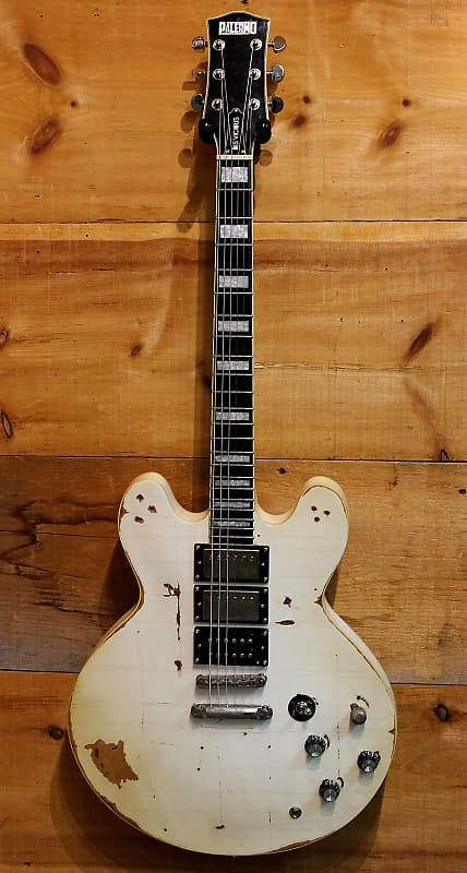 Palermo DIS VICIOUS 2019 Tommy Henriksen Signature Electric Guitar Rolls Royce White Relic NEW image 1