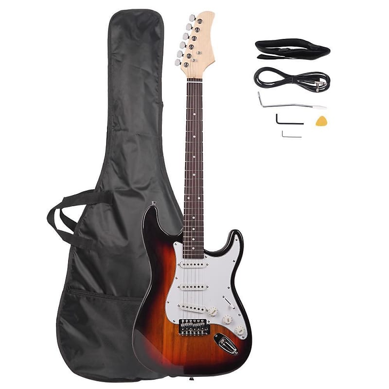 Right Handed Electric Guitar Set W Gig Bag Strap Cord For 