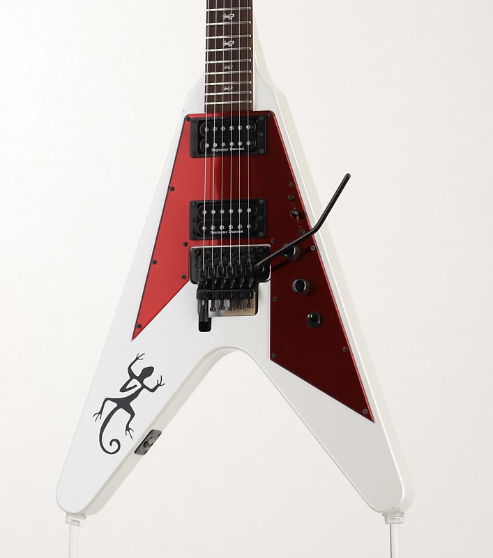 ギター ESP YUKI LIZARD SPECIAL V ESP LIZARD SPECIAL V Yuki-Model MOD Pearl White (S/N:S1339103) (12