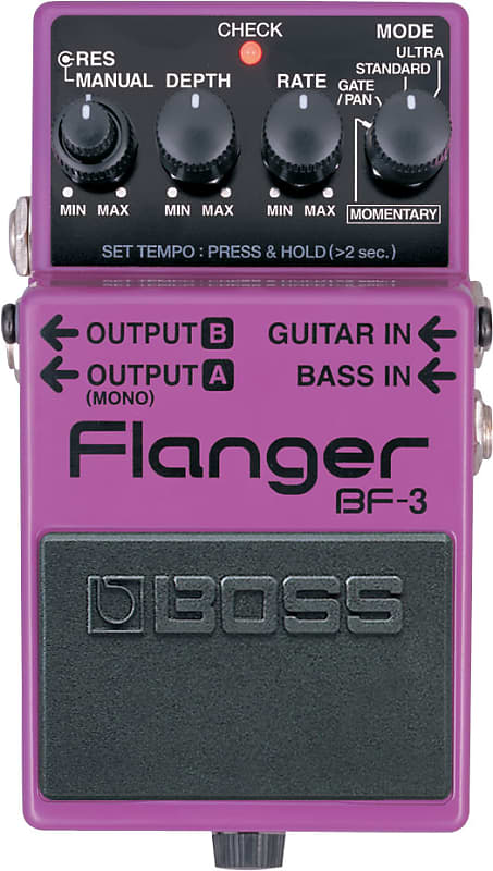 Boss BF-3 Flanger (Dark Gray Label) - Purple image 1