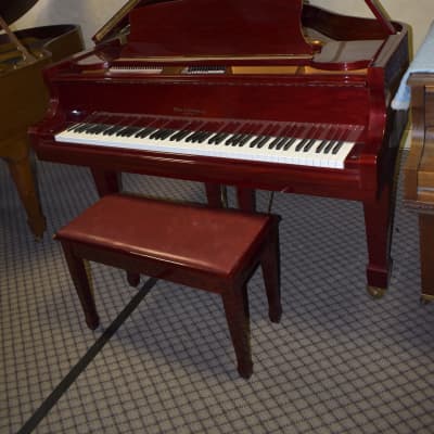 like new Otto Baby Grand piano siny red gloss never played image 1