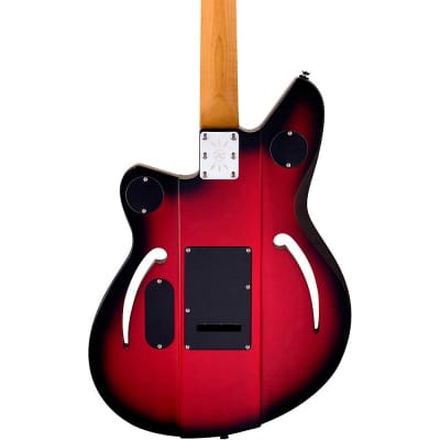 Reverend Airsonic W Rosewood Fingerboard Electric Guitar Metallic Red Burst image 2