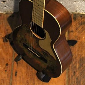 1920s Stromberg-Voisinet (Kay) Hawaiian Themed Parlor Guitar - Very Cool! image 17