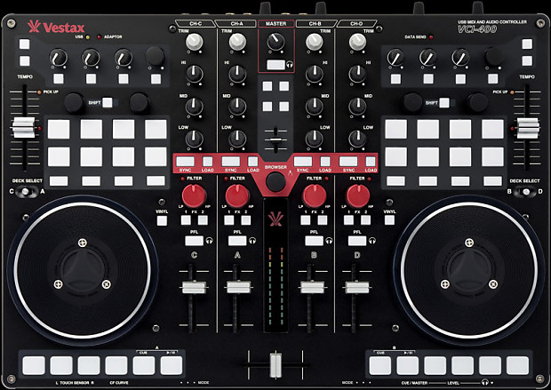 Vestax VCI-400 Professional MIDI and Audio DJ Controller with