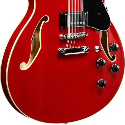 Ibanez AS7312 Artcore 12-String Semi-Hollow Electric Guitar, Trans Red image 4