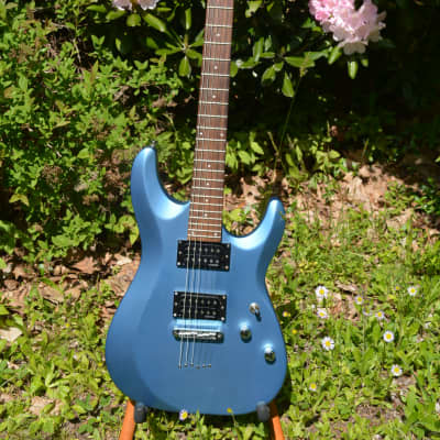 Schecter C-6 Deluxe in Satin Metallic Light Blue w/ Black Dunlop Straploks & a New Black Gator HSC image 4